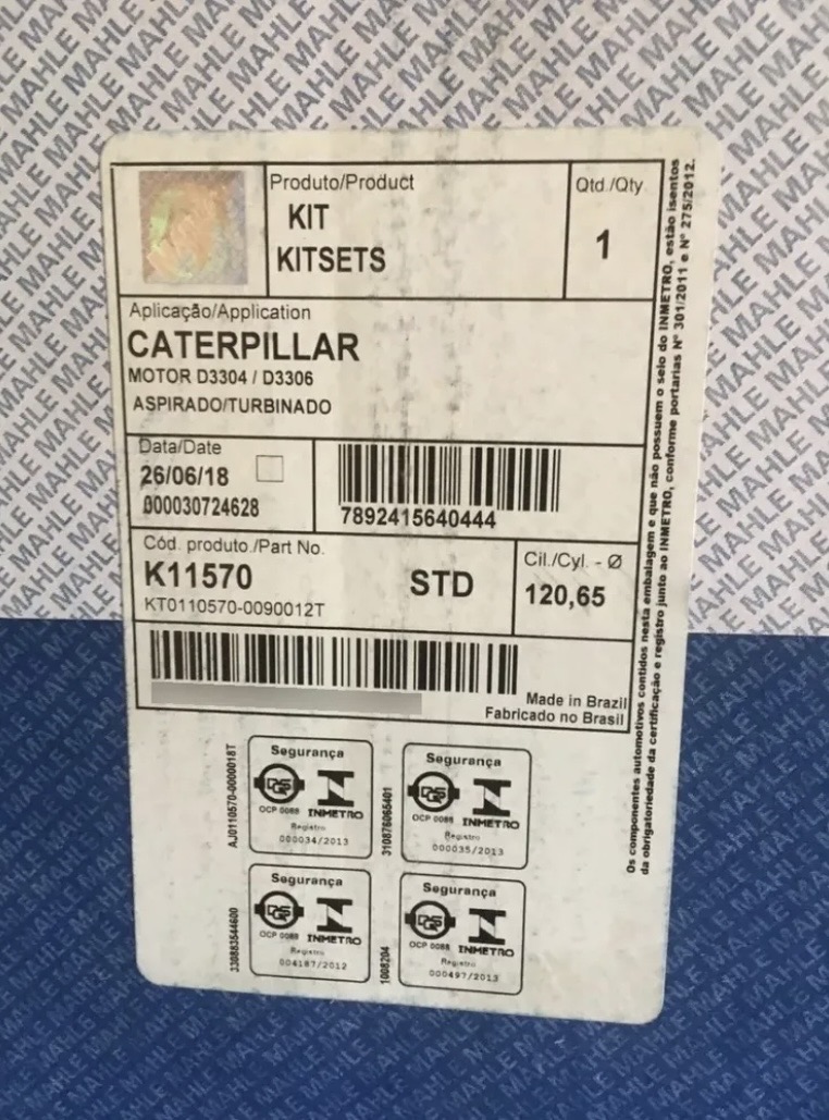 Kit Motor Std Caterpillar 3304/3306 Injeção Direta Aspirado - Imagem 3