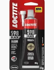 Cola Silicone Adesivo Loctite 598 Black Preta 85 G