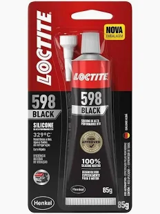 Cola Silicone Adesivo Loctite 598 Black Preta 85 G